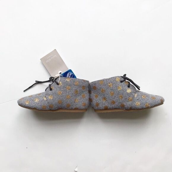 ZARA NWT gray fabric bluchers size 24(7.5) - Picture 2 of 9